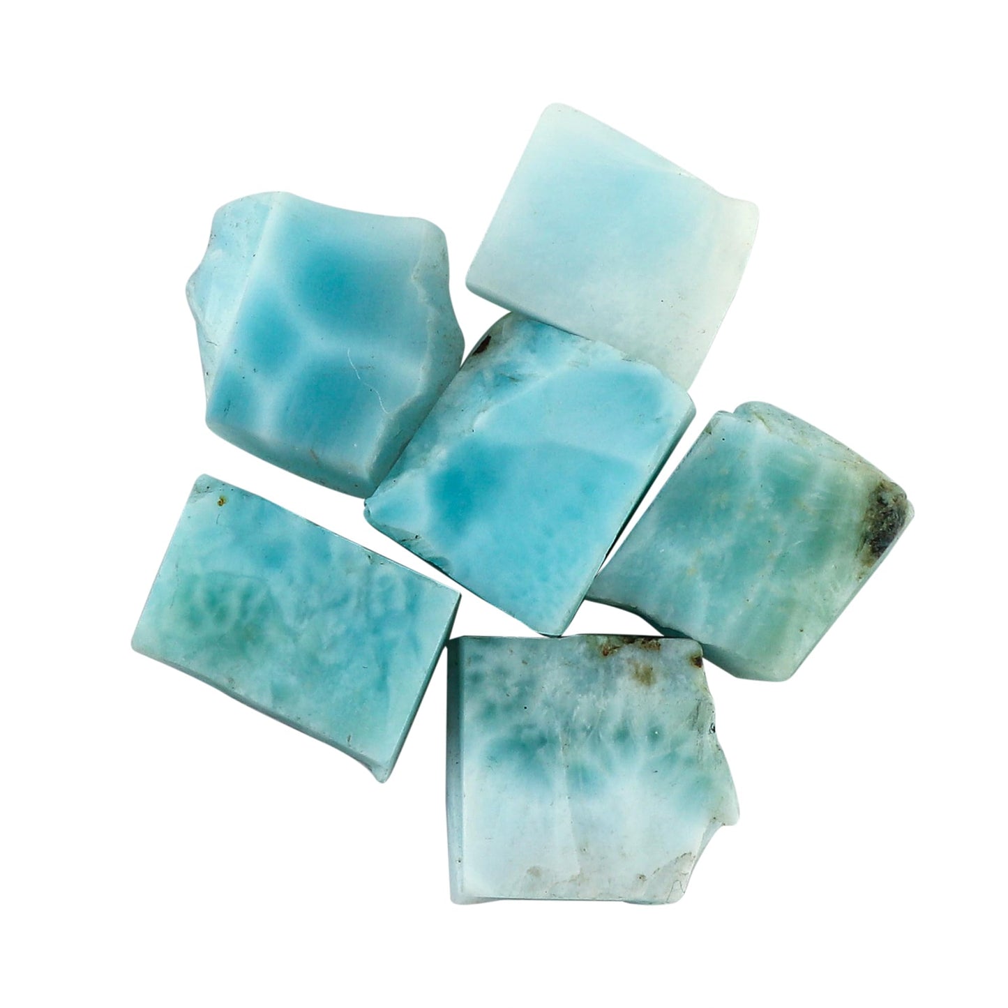 CRYSTALIS 50cts Natural Larimar Raw Crystals, Loose Gemstone Wholesale Bulk Rough Jewelry Making Supply, Chakra And Healing Stones, Wire Wrapping, DIY, Tumbling, Gem Collection