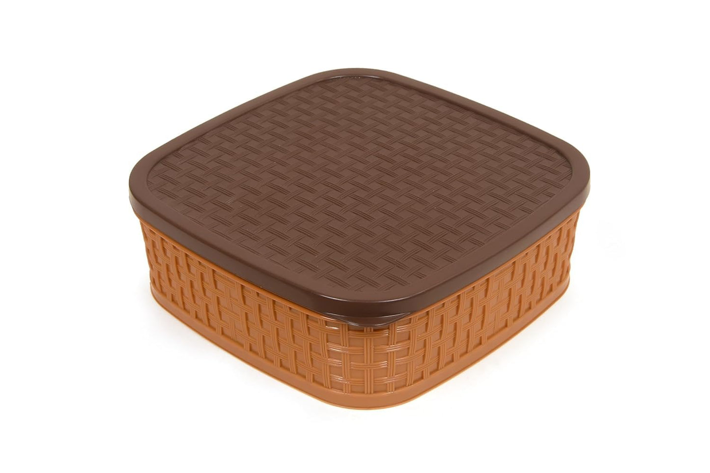 UNIMITY Plastic Square Multipurpose Masala/Spice/Dry Fruit Box Set 1 Piece- Brown (Masala Box -7 in 1)