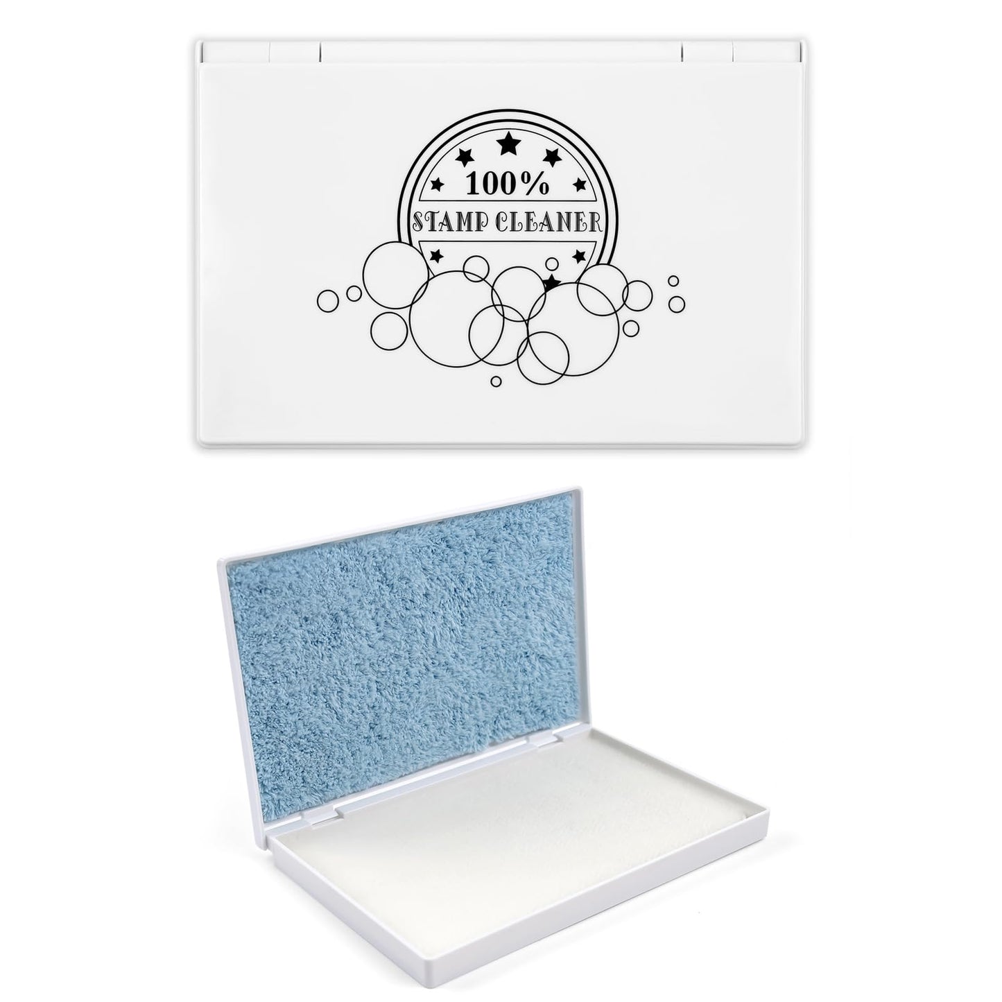 Stamp Scrubber for Stamps,Dual-Sided Stamp Cleaning Pad with Synthetic Bristles,Stamping Tool Cleaning Cling & Foam & Large Clear & Rubber Stamps 7.3x4.9inch