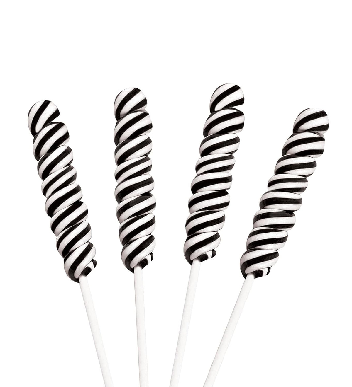 Black Twisty Lollipops - 24 Unicorn Suckers Individually Wrapped Bulk - Great for Candy Buffet - Wedding - Graduation - Halloween - Baby Shower - Birthday Party Favor Candy - Goodies for Kids and Adults