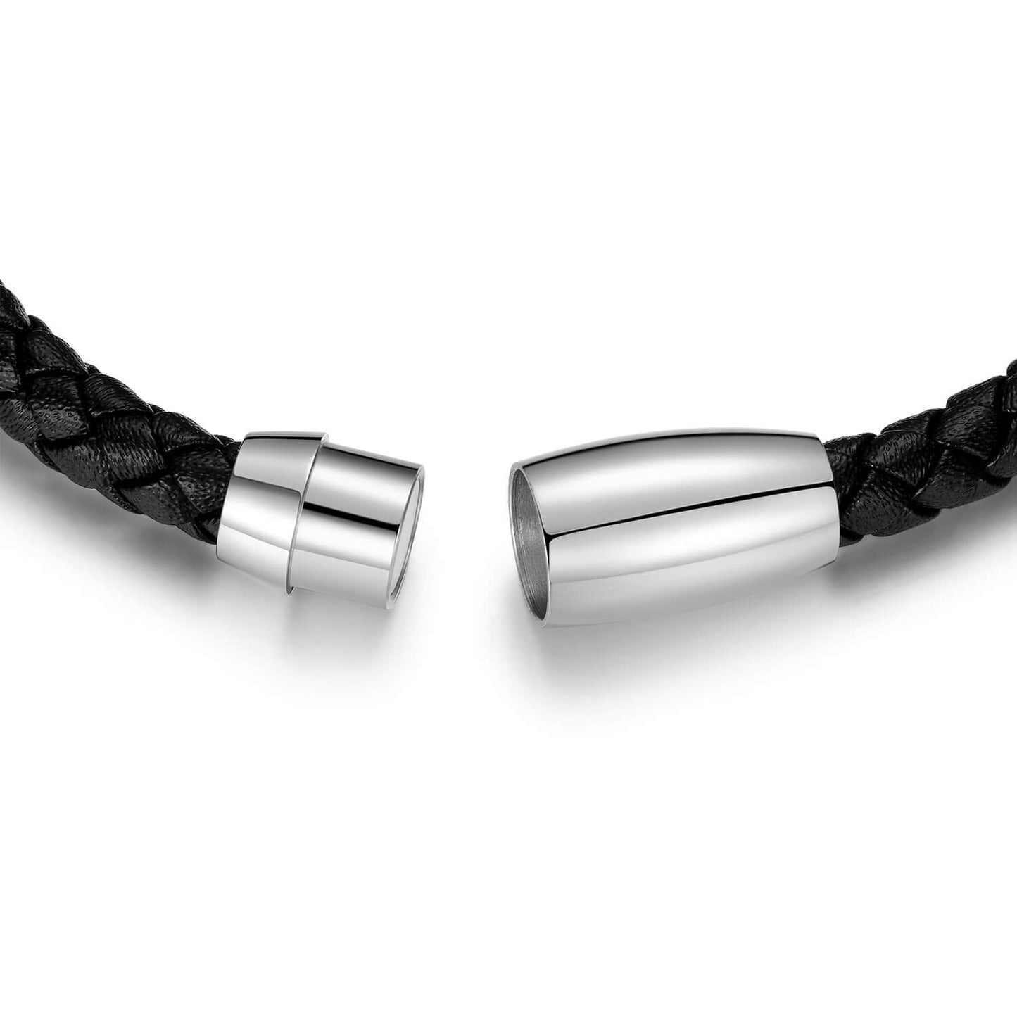 Zillaly Men's Stainless Steel Two-Tone Square Link diamond Bracelet in Black & Blue Ion-Plated Black (Black)