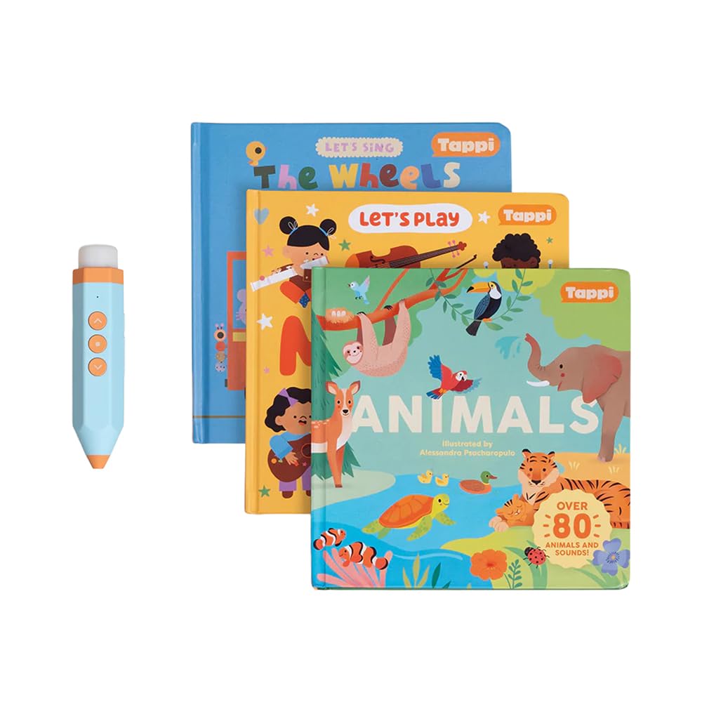 Tappi Starter Set - 1 Play Pen and 3 Interactive Books for Kids