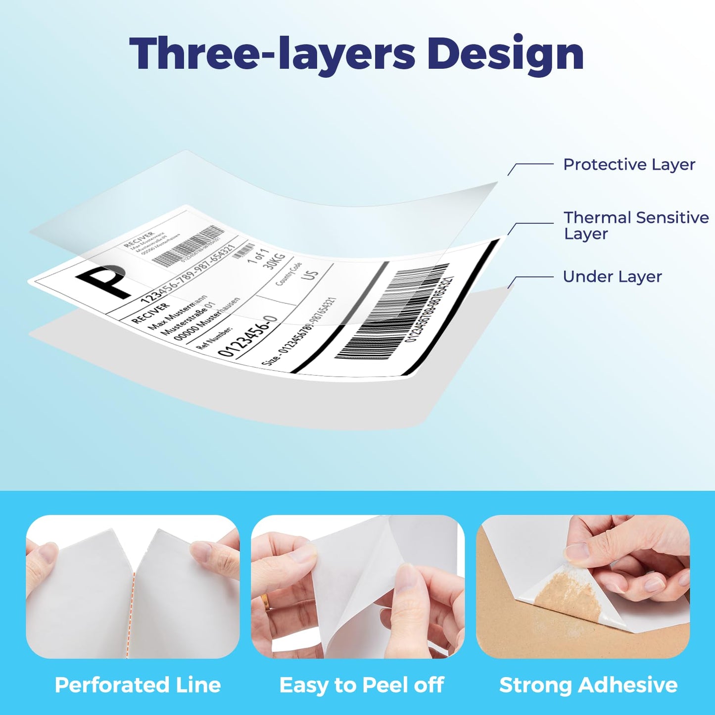 Fuxury 100 Pcs 12x15.5" Poly Mailers with 4x6" Thermal Labels, Waterproof Mailing Envelopes & Stickers for Clothing, Strong Adhesive Poly Shipping Postage Bags for Business (White)