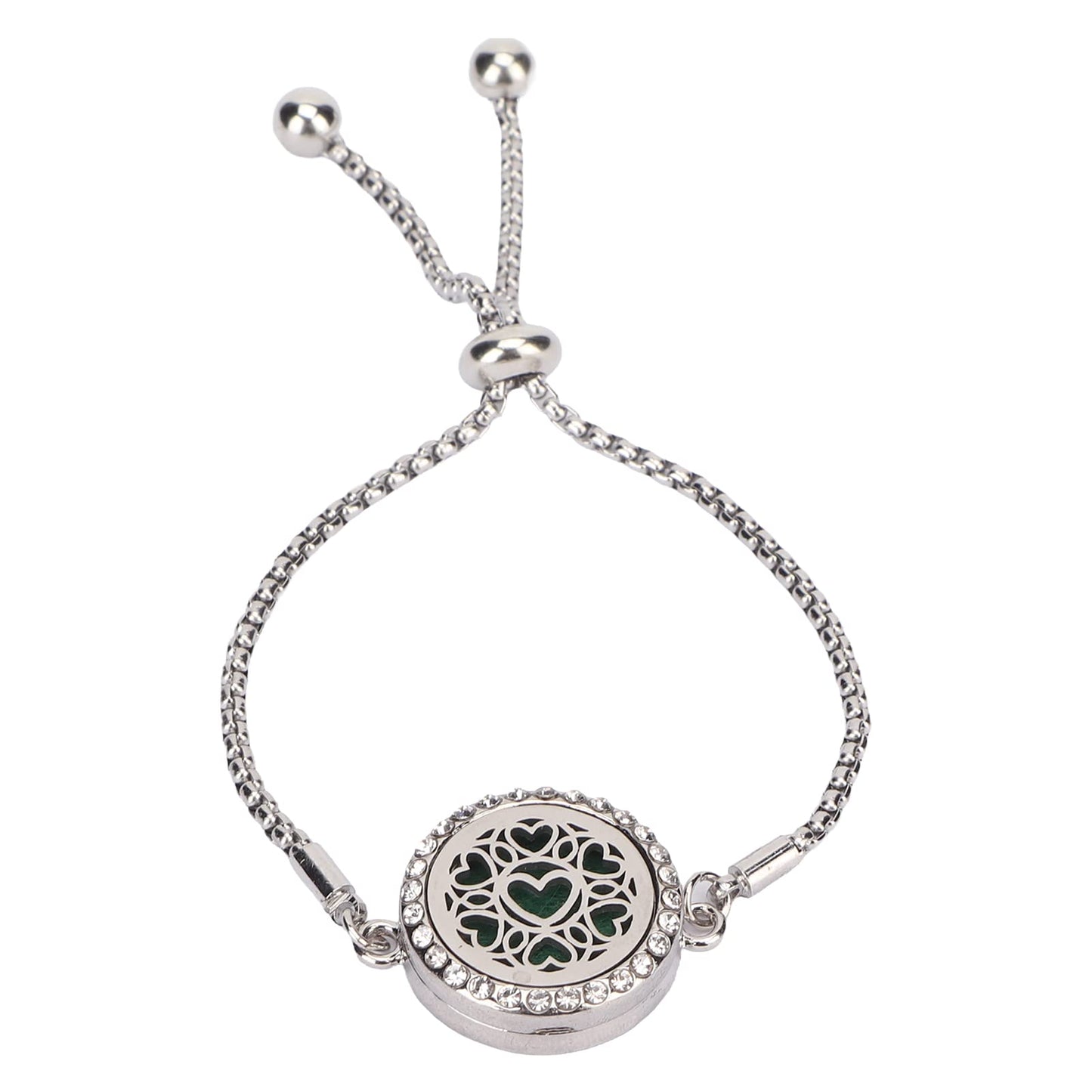 Aromatherapy Bracelet, Diffuser Bracelet Delicate Adjustable Hearted Pattern for Party