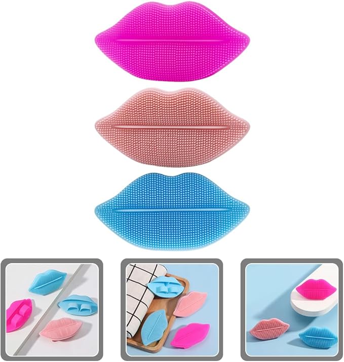 3pcs Lip Scrub Brush Exfoliating Lip Brush Women Lip Exfoliator Tools Smoother Lip Appearance