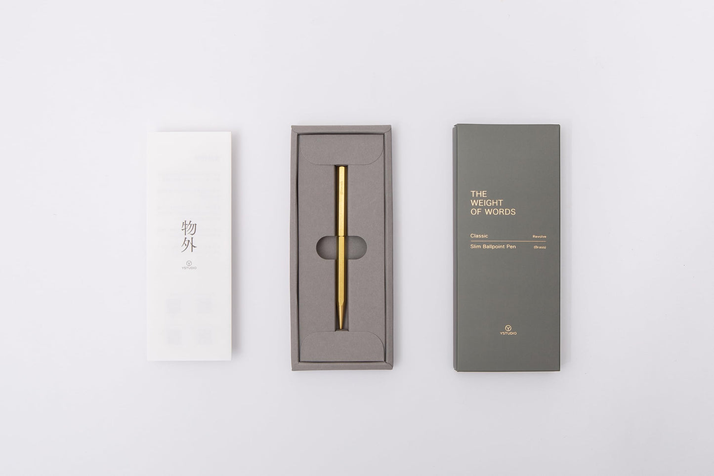 YSTUDIO Classic Luxury Revolve Ballpoint Pen,Gilded Nib,Gorgeous Finish,Trustworthy Pen Gift for Men&Women-Elegant, Reliable,Nice Pen for Writing-brass