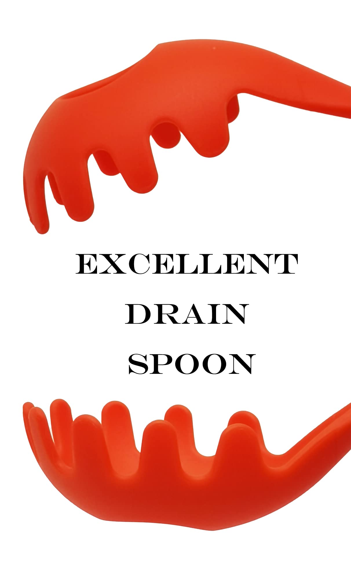 4-in-1 Large Measure Portion Control/Nylon Spaghetti Spoon/Spoon Strainer/Spaghetti Measurer Tool Quick Pasta Measuring Tool With 3 Different Sizes Measuring Holes,For Kitchen Cooking Tool ORANGE】