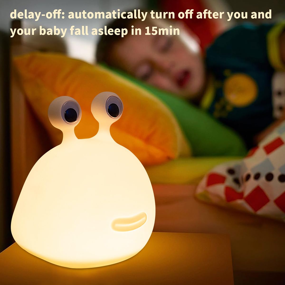 ipalmay Home Night Lights for Kids USB Rechargeable Lamps, ABS+PC Bedside Lamp for Breastfeeding, Touch Control&Timer Setting, White