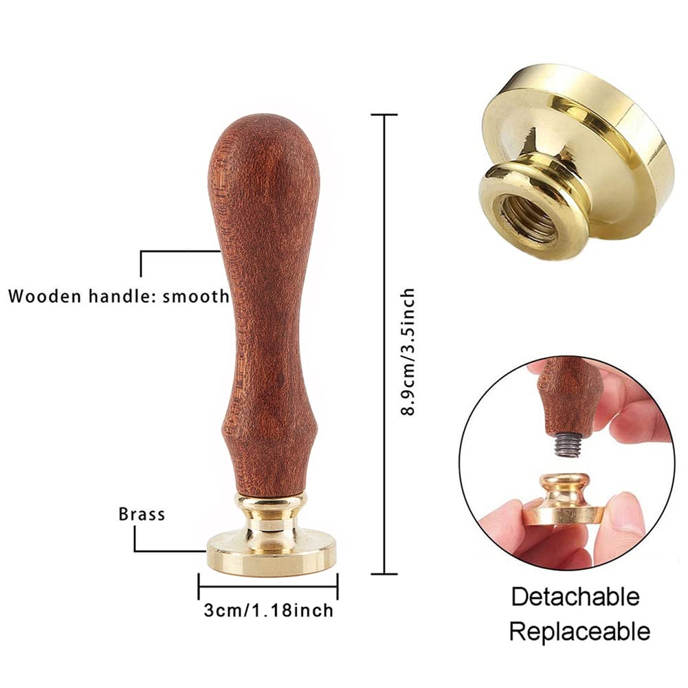 CRASPIRE Graduation Hat Wax Seal Stamp Graduation Sealing Wax Stamps 30mm Retro Vintage Removable Brass Stamp Head with Wood Handle for Wedding Invitations Cards Gift Wrapping
