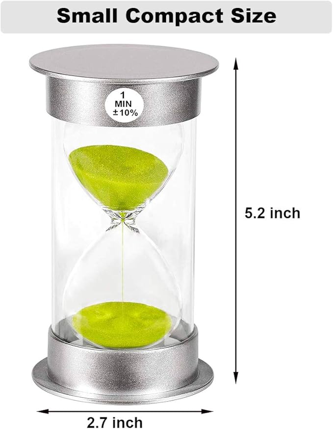 SuLiao Sand Timer 2 Minute Hourglass： Large Unbreakable Blue Sand Watch 2 Min, Colorful Plastic Hour Glass Sandglass for Kids, Games, Decorative, Classroom, Toothbrush Timer…