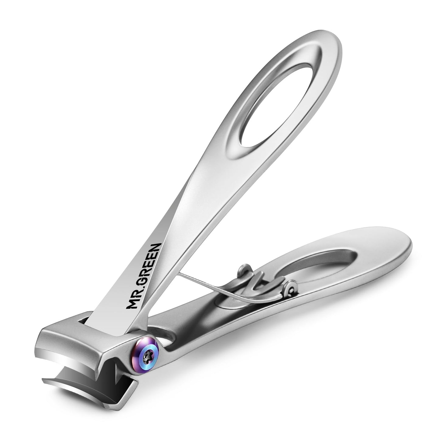 MR.GREEN Nail Clippers Wide Jaw Opening Stainless Steel Fingernail Clipper Thick Hard Toenail Cutter Manicure Scissors Tools (Nail Clipper (Large))