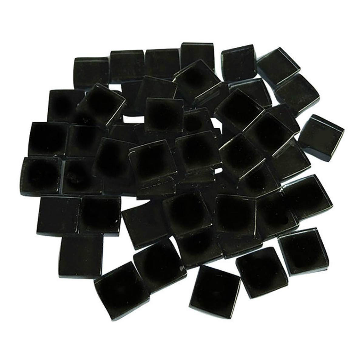 BestTeam Craft Material Mosaic Tile, Micro Glass Tiny Mini Mosaic Tile DIY Hobbies Children Handmade Crystal Free Stone Craft Material Creativity 300g (Black)