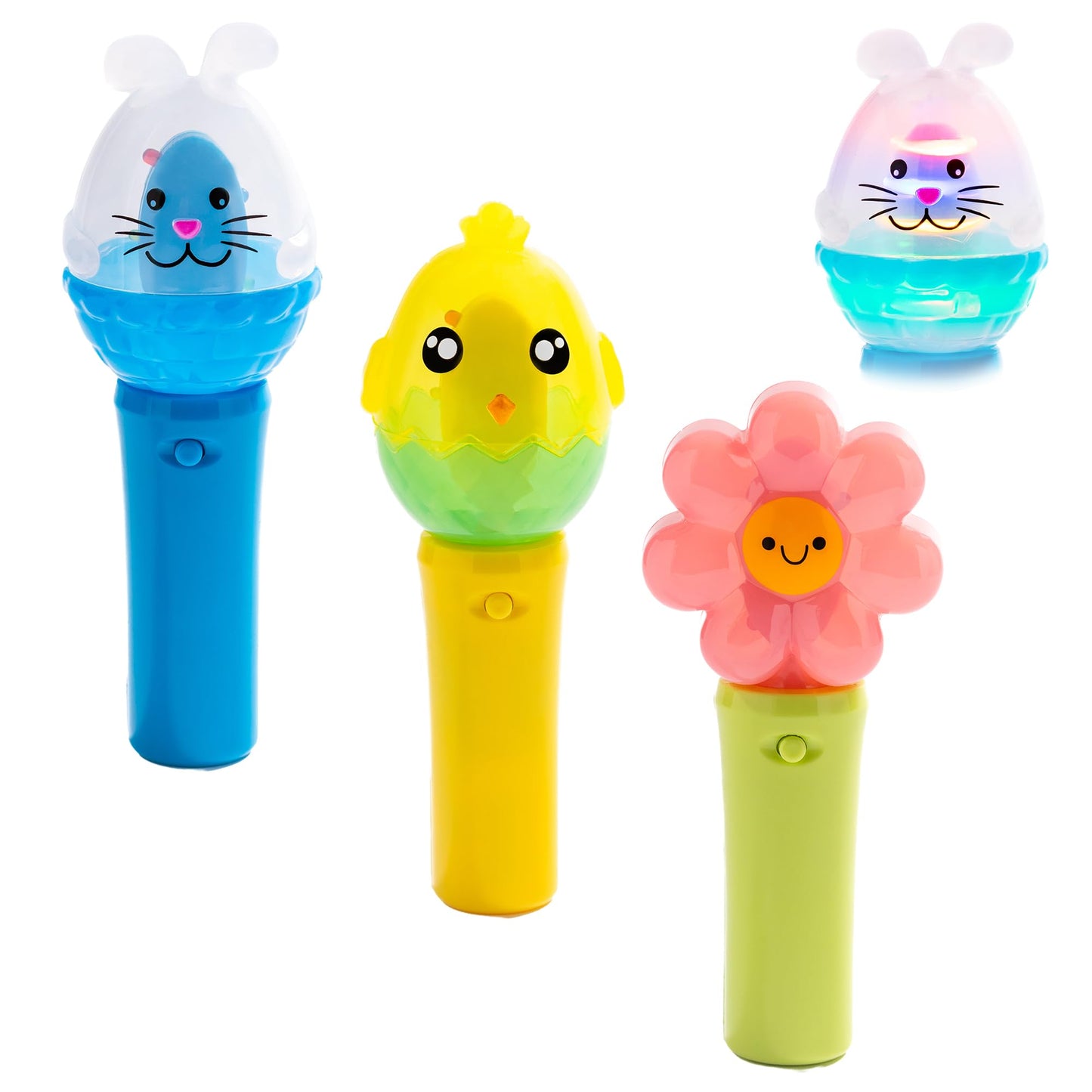 Light Up Mini Spinner Toys for Kids, LED Glow Spinner Wands 3 Pack – Party Favors for Classroom Gifts & Celebrations