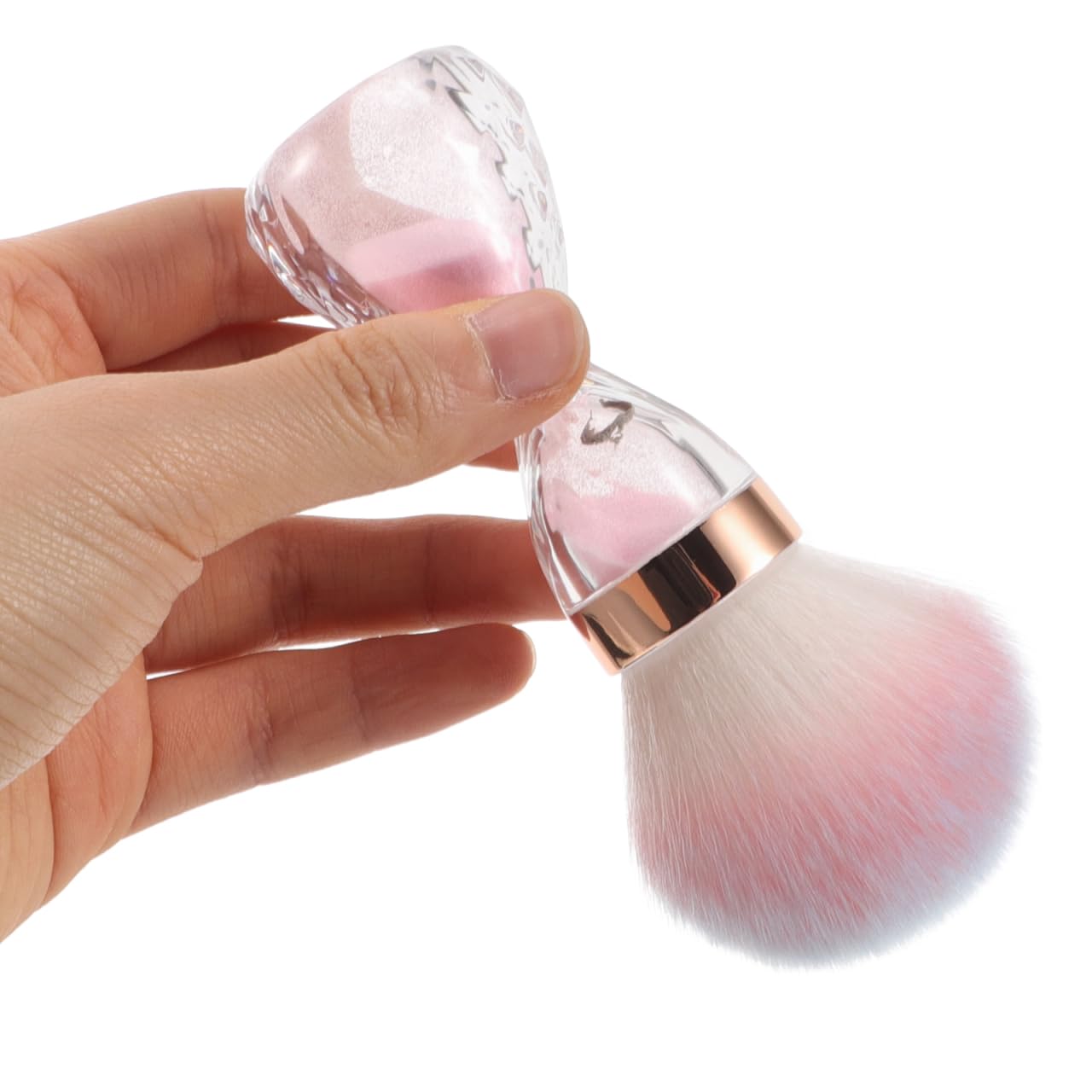 Gogogmee Nail Dust Brush Large Soft Bristle Cleaning Brush for Nail Art and Makeup Powder Removal Portable Manicure Tool 4.13X1.77 Inch