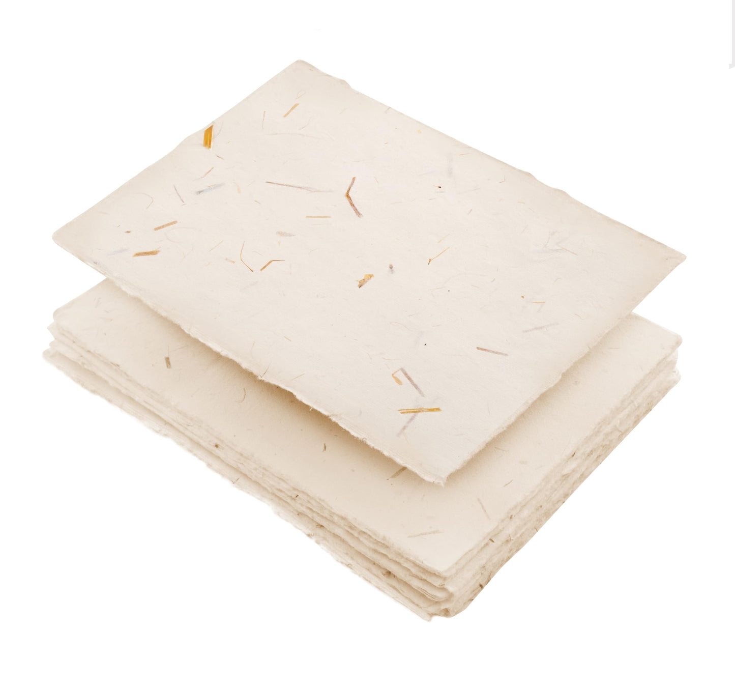 Wanderings Cream A5 Handmade Deckled Edge Cotton Paper - Cold Pressed Texture - Paint, Watercolor, Writing, Printer, Cards, Invitations, Menus, Arts and Crafts. 50 Pack 150gsm - 5.8" x 8.3"