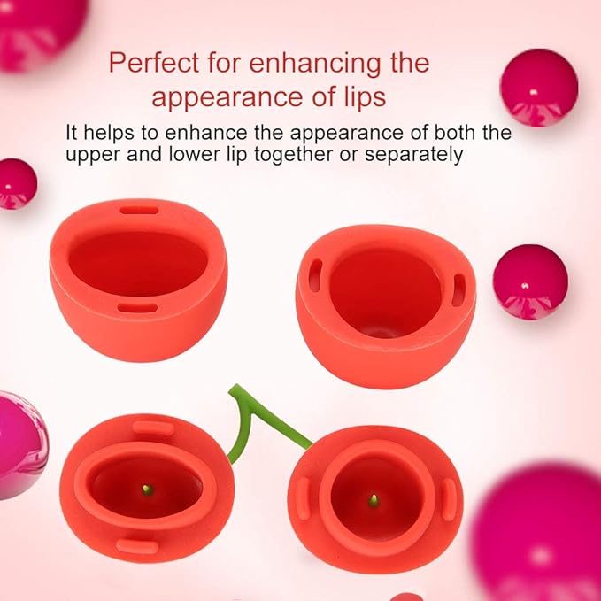 Lip Enhancer - Lip Plumper Device for Women & Girls, Beauty Tool with Cherry Shape Design, for Lip Training & Plumping, Portable Lip Care Device