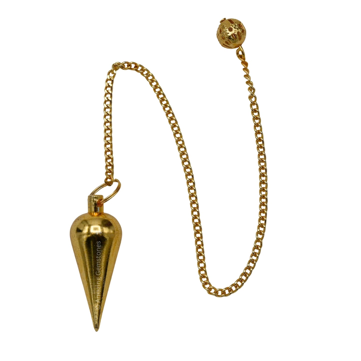 Amazing Gemstone Healing Metal Pendulums for Divination, Gold Dome Cone Steel Copper Pendulum High Energy Pendulo de Bronce Pendulos de Mesa MP6