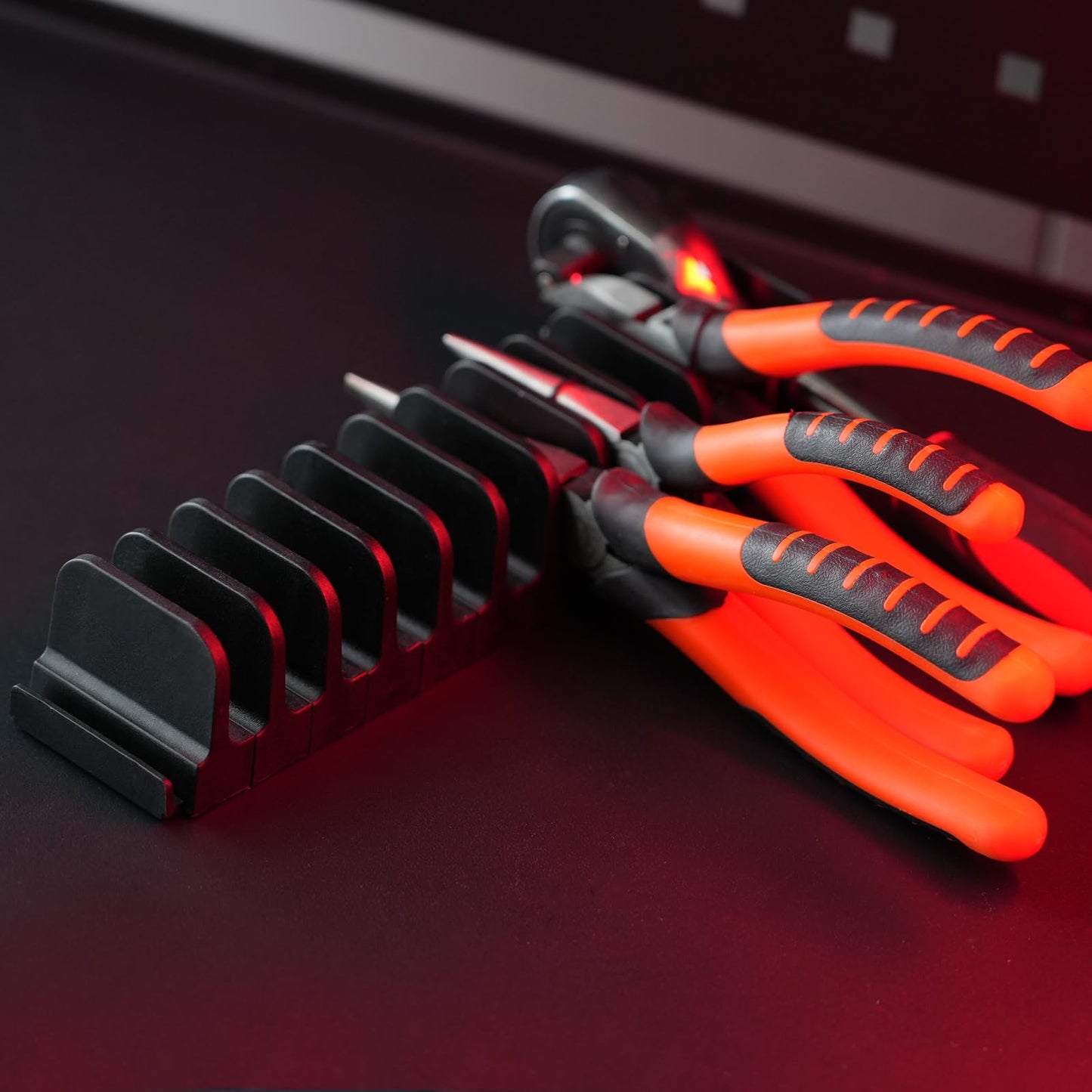 DEHOYI 24 pcs Magnetic Plier Organizer Set for Toolbox & drawer Storage|Modular Plier holders for Mechanics, Technicians, Space-Saving & Quick-Access,Gift for father and boyfriend(Black)