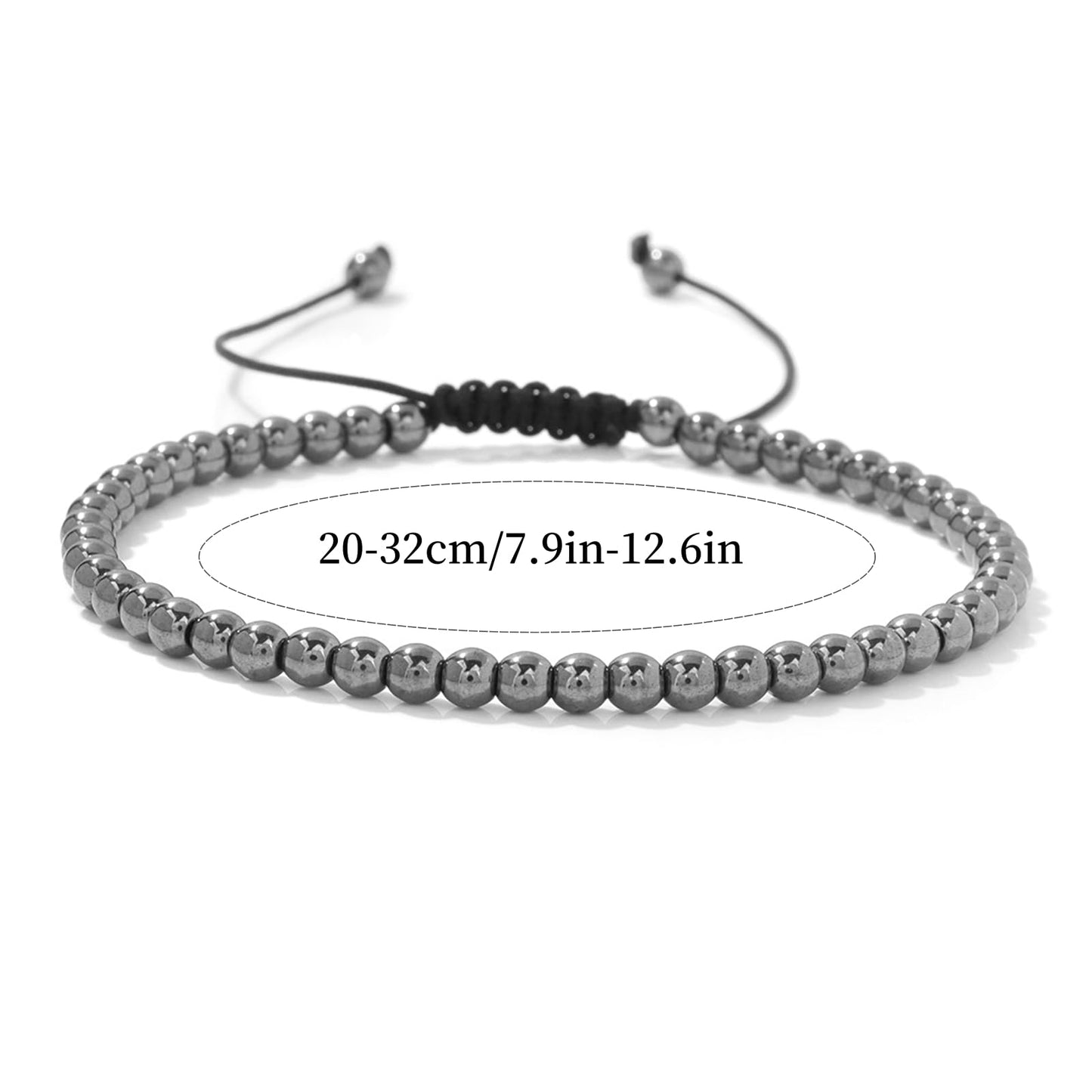 Lit Wall Hematite Anklets for Women Beach Boho Ankle Waterproof Hematite Anklet Bracelets Adjustable Beaded Ankle Bracelet Plus Size Anklets Gemstone Anklet Jewelry Gift for Her