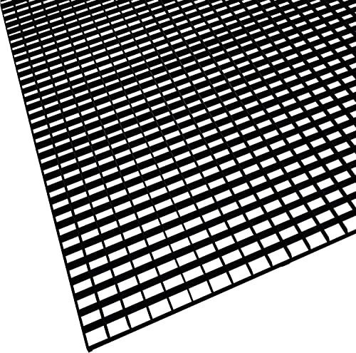 KASTLITE Black Egg Crate Fluorescent Light Covers - 23 5/8” x 47 5/8” Polystyrene Drop Ceiling Grid Diffuser & HVAC Air Vent Grille - 1/2"x1/2"x3/8" Cell Eggcrate Panels, 3-Pack - Manufactured in USA - color: Black