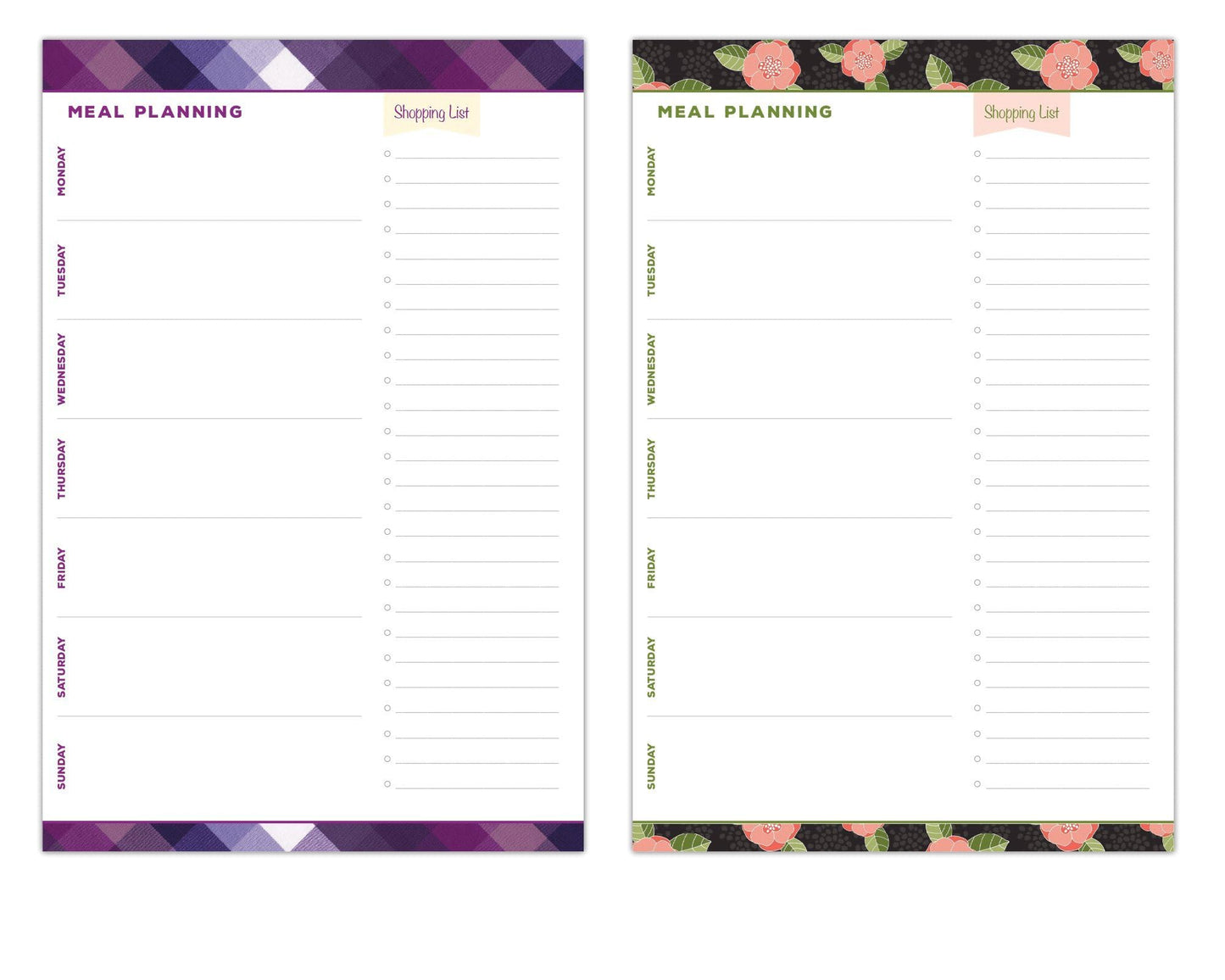 Meal Planning Pad 6"x9", 80 Sheets Per Pad
