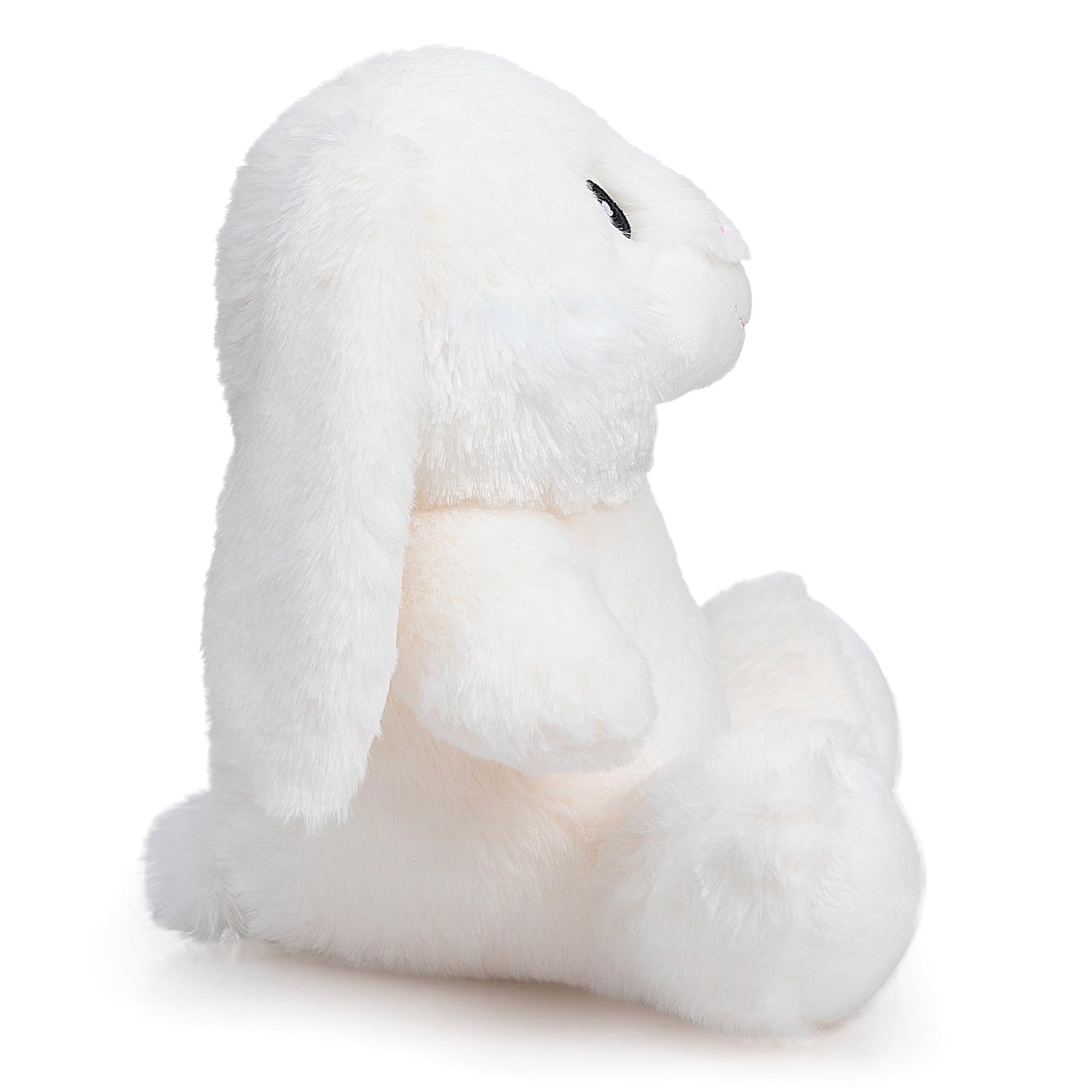 HollyHOME Bunny Stuffed Animal, Easter Bunny Plush Toys, Soft and Cuddly Stuffed Rabbit Easter Gift for Kids Baby Girls 10inch White