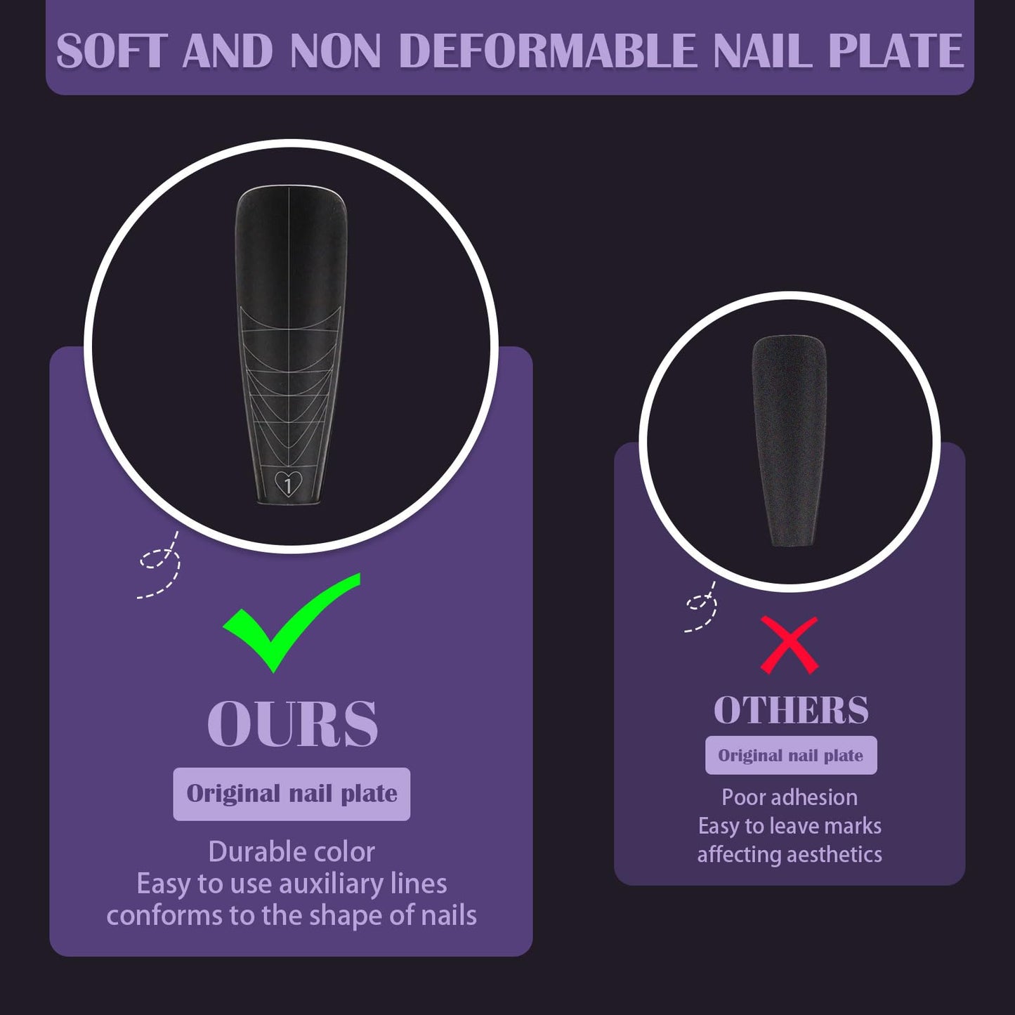 Realand 600 Pack Long Coffin Nail Tips with Guiding Line, 8 Shapes with 12 Sizes, Clear False Acrylic Nail Tips Ballerina Matte Extensions Full Cover with Case for Salon and DIY