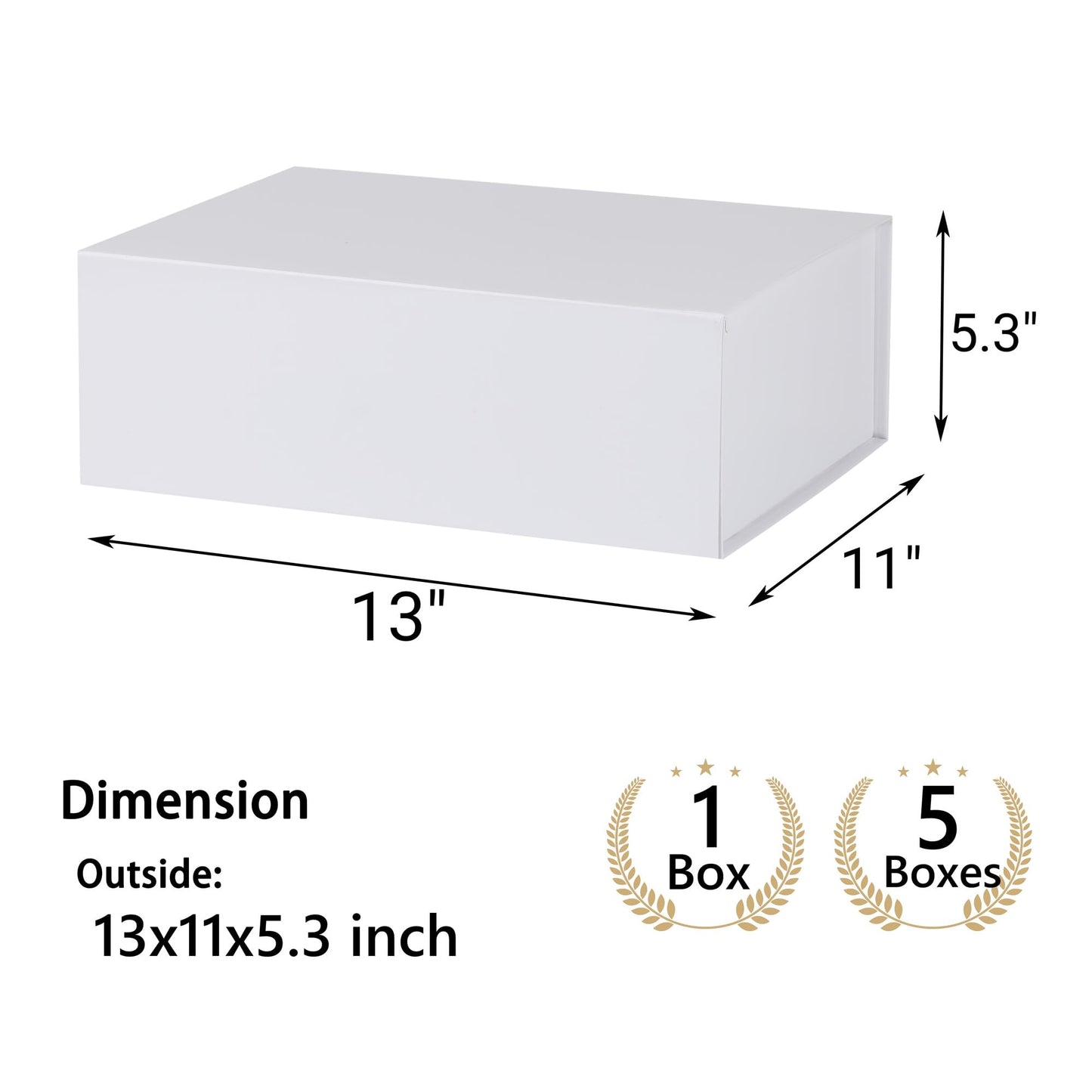 MUMUPACK White Large Gift Boxes With Lids Includes Ribbon And Diy Printable Sticker Paper, Bridesmaid & Wedding Proposal Box, Magnetic Gift Box Sphere