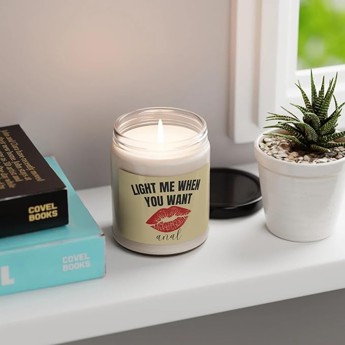 When You Want Anal Candle for Couples, Funny Dirty Candle Gift for Husband, Couples Gifts for Men, Adult Gifts, Birthday Gifts for Him Boyfriend, Relaxing Soy Scented Candle for Her, Style 11