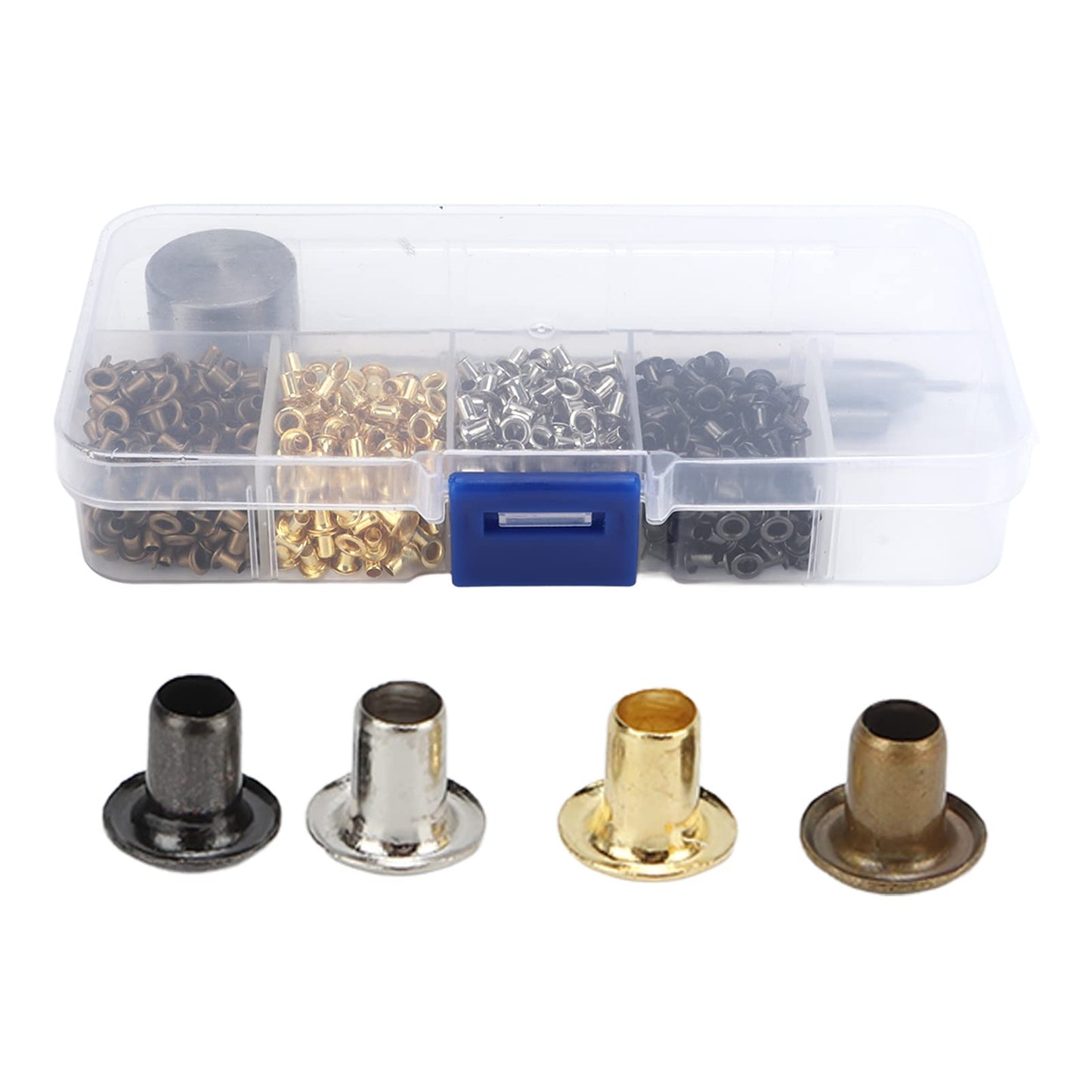 Yosoo Health Gear 2mm Grommets Kit, Eyelets Punch Kit Plated Copper Metal Grommets Eyelets Shoelaces Leather Belts Eye Buckles