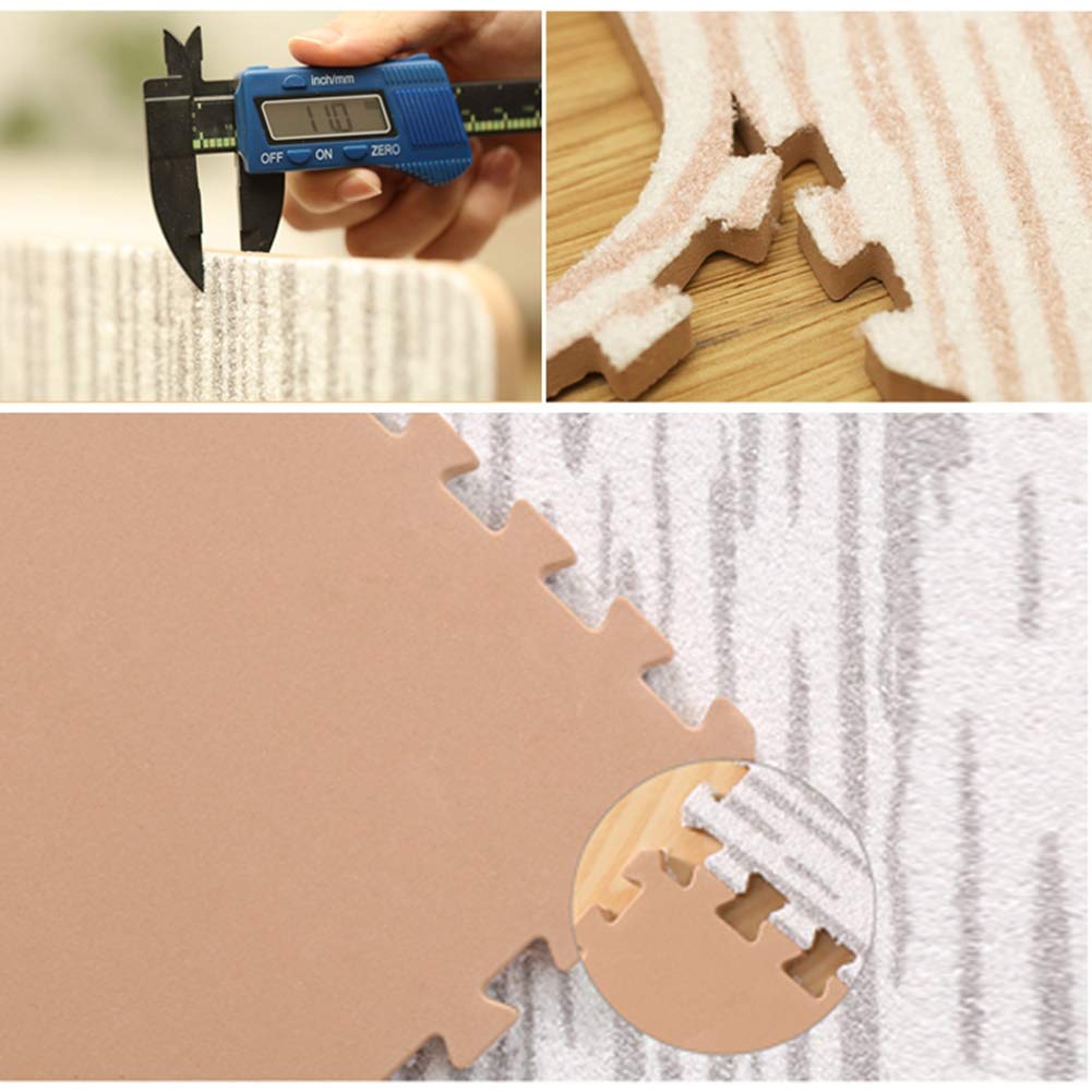 ALGFree Interlocking Floor Tiles Foam Puzzle Mat，1cm Thick Baby Toddler Crawling Mat Play Room Soft Playmats Easy Travel, Free Combination (Color : E, Size : 60x60x1cm-12pcs)