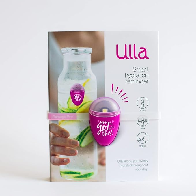 ULLA Smart Light for Water Bottle, Small Hydrate Reminder, Fits Most Water Bottles, Lights Up When Time to Drink, Hydration Intake Planner, Home & Office Use, BPA Free - You Got This