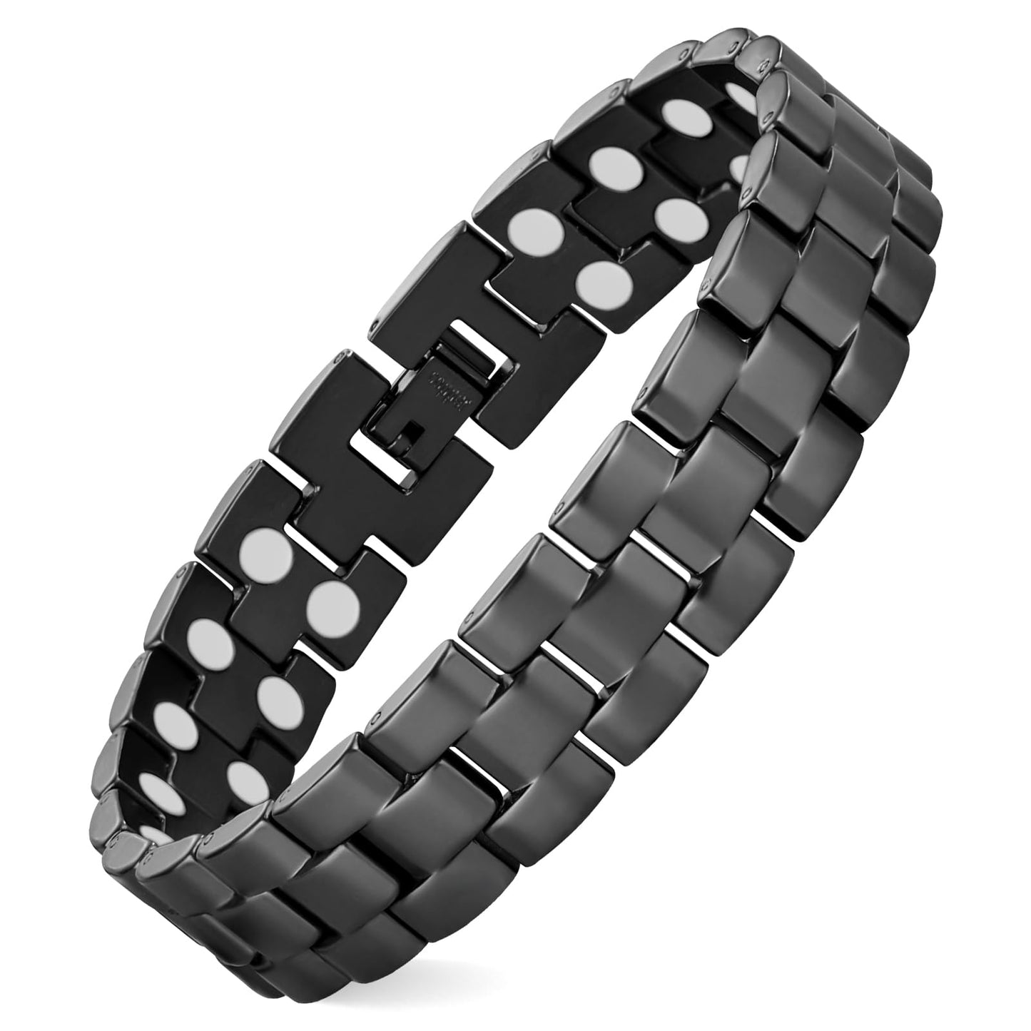 MagEnergy Mens Copper Magnetic Bracelets, 99.9% Pure Copper Bracelet with Double-Row Strength Magnets, Adjustable Jewelry with Sizing Tool