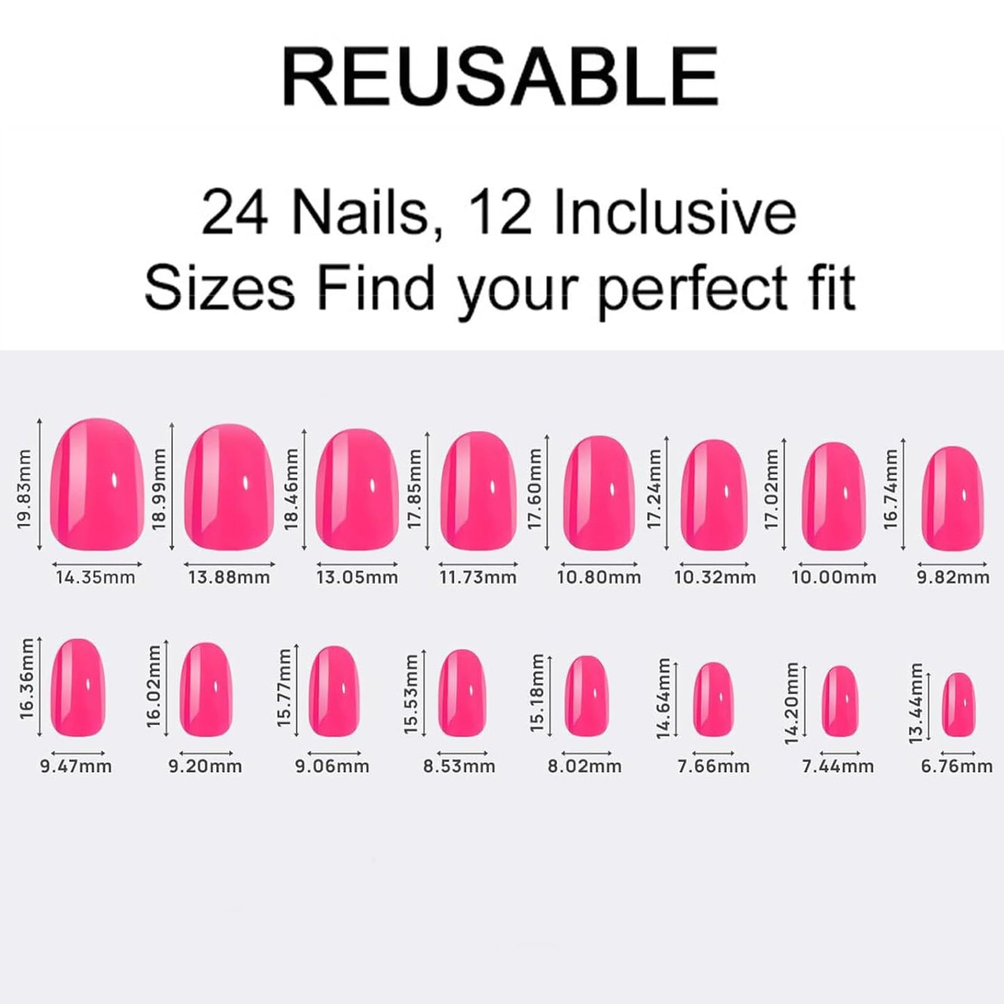 Rose Press on Nails short Almond Fake Nails Rose Pink Designs False Nails Full Cover Glossy for Women Daily Wear Manicure Decoration 24Pcs