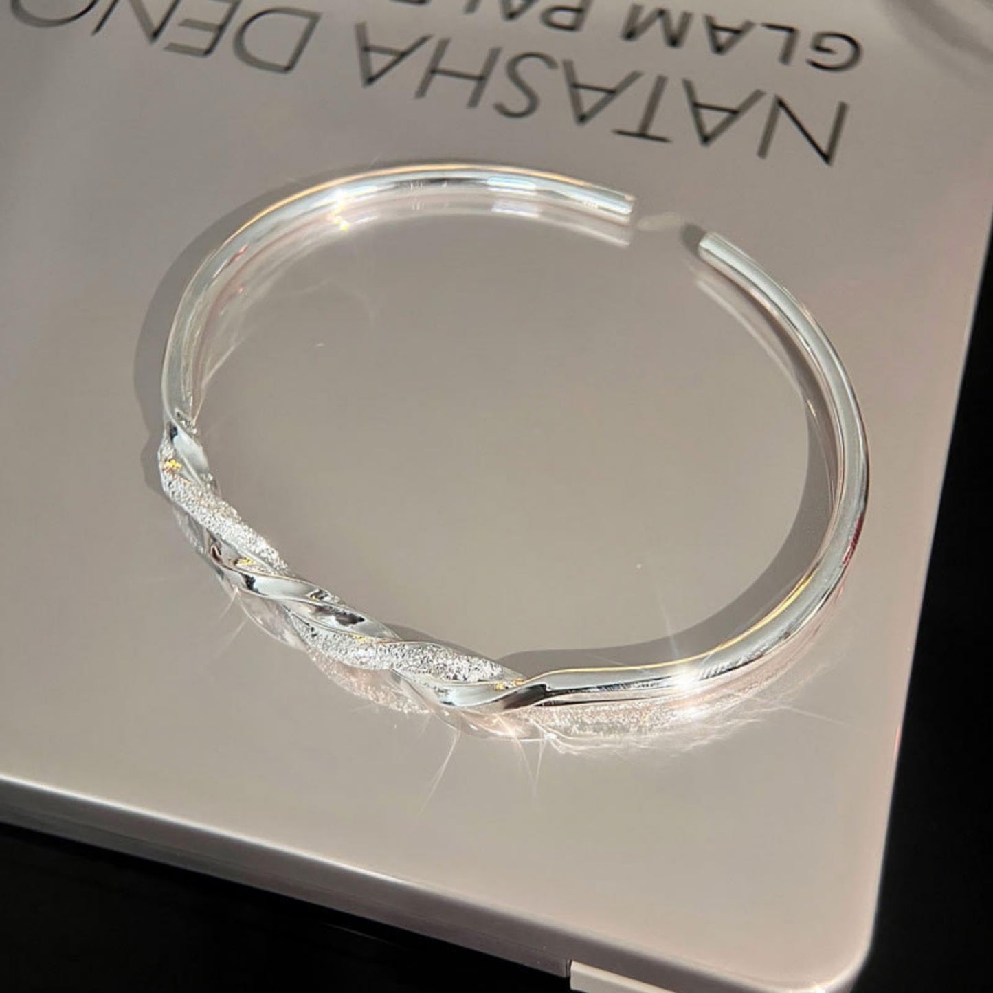 Handmade 925 Sterling Silver Bangle Bracelets For Women Mobius Knot Bracelets Twist Wave Wrap Bracelets High Polished Glitter Cuff Bangles Adjustable Open Bangles For Women Minimalist Jewelry Gifts