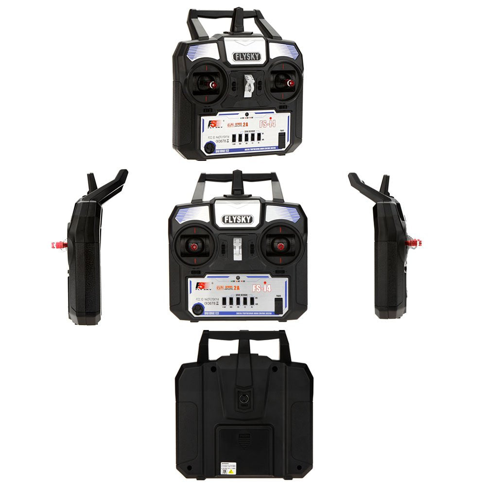 GoolRC Flysky FS-i4 4CH RC Transmitter with Receiver FS-A6, 2.4GHz 4 Channel AFHDS 2A Remote Controller for RC Helicopter Glider