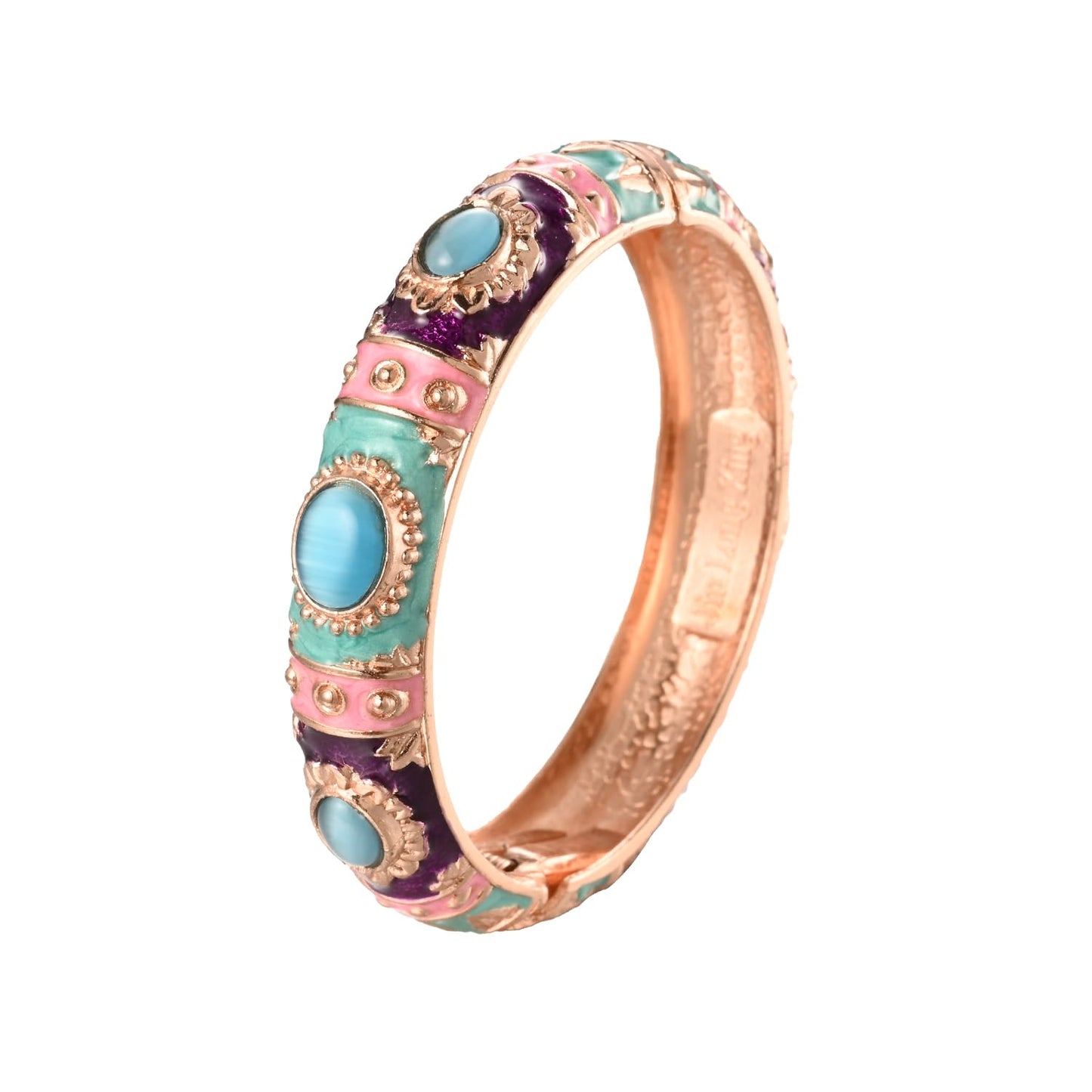 UJOY Random Pack Colors Enamel Jewelry Set Flower Engraved 10 PCS Cloisonne Bracelets in a Box