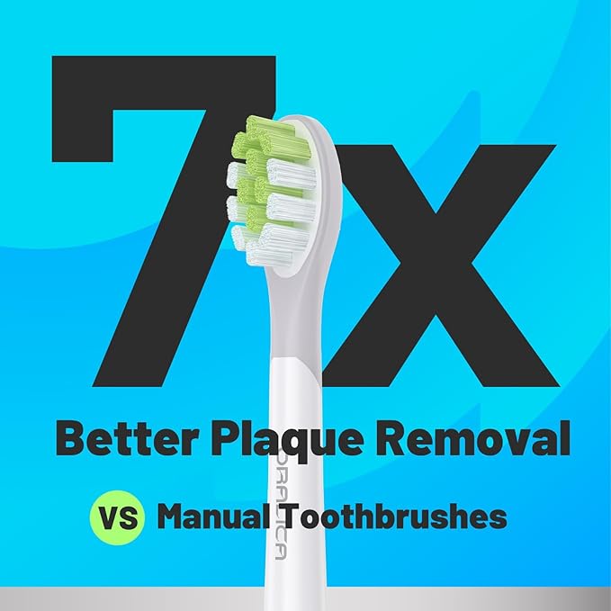 Japanese Brand Whitening Replacement Toothbrush Heads, Compatible with Philips Sonicare Click-on Handles, 10 Pack, Medium, with Tongue Cleaner (CA668, White)
