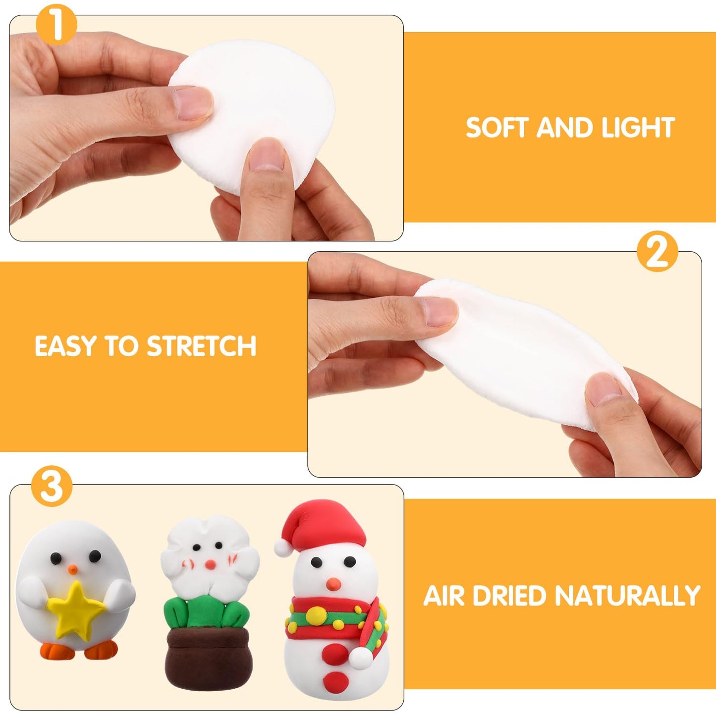WinnerWhy 72 Pcs 38oz Air Dry Clay Modeling Magic Ultra Light Modeling Clay for Kids DIY for Sculpting Air Dry School Gift(White)