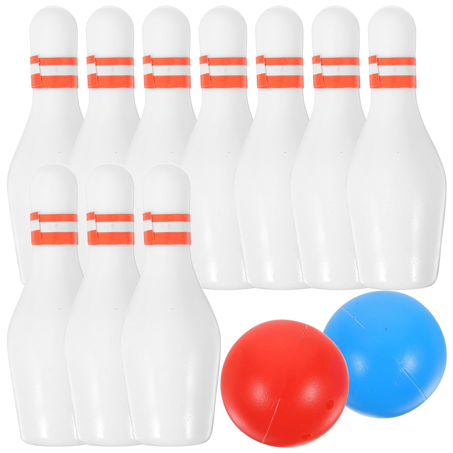 Toyvian Miniature Bowling Model Set with Durable Mini Bowling Pins and Ball for Dollhouse Accessories and Kids Play Realistic Mini House Decoration