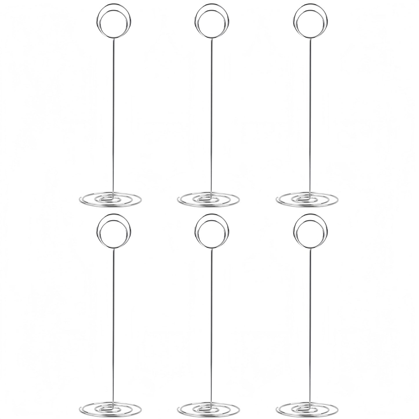 10 Pack 8.75 inch Tall Table Number Holders Place Card Holder Table Picture Holder Wire Photo Holder Clips Picture Memo Note Photo Stand (Silver)