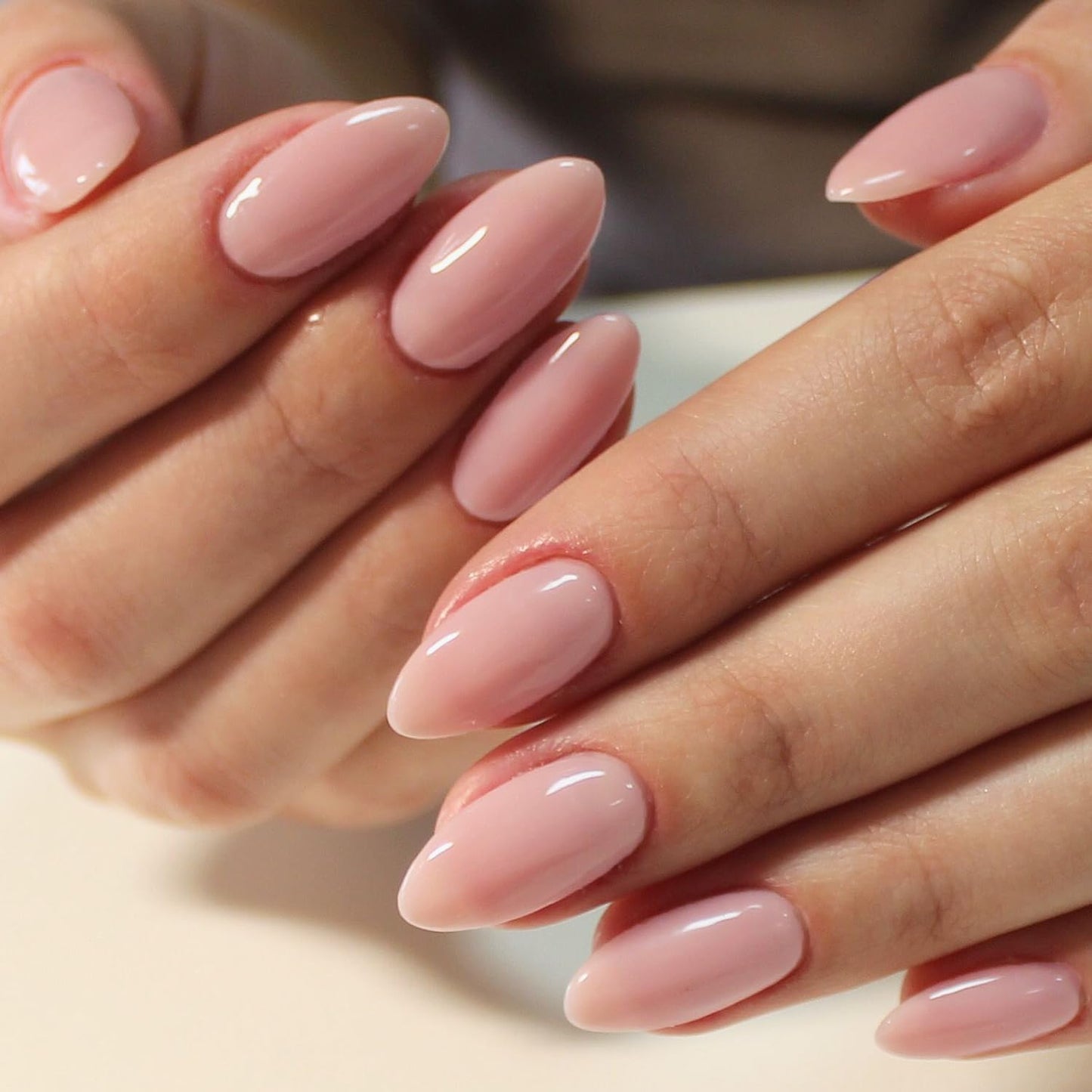 GLAMERMAID Press On Nails Almond with Press on Toenails Sets,Nude Pink 48 Pcs Nails Press Ons,Hand and Toenails Sets for Women