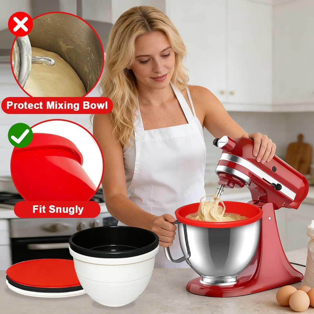 blender accessories and components,3 Pack replacement parts for the blender inner container,5-gallon kitchen blender's silicone inner container, easy to clean(White Red Black)