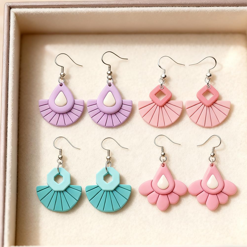 beinkmake 26pcs Tassel Earring Polymer Clay Cutters Set Fringe Clay Tools for Jewelry Making DIY Polymer Clay Cutter