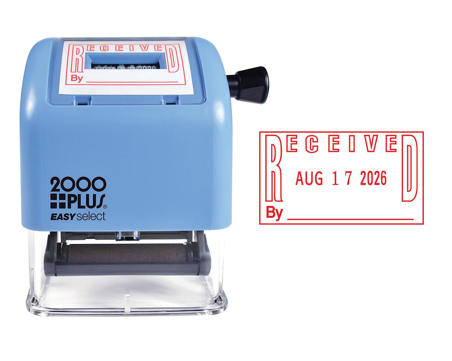 COSCO 2000PLUS ES Dater, Received + Date, 1 X 1.81, Red, Plastic