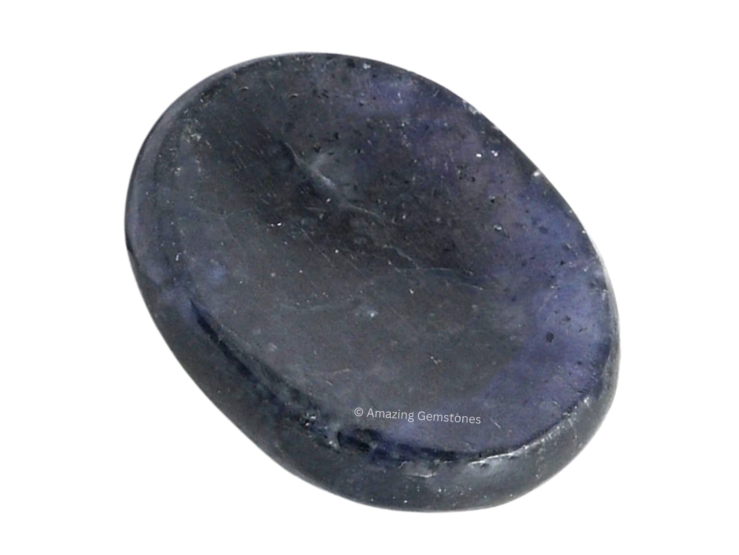 Amazing Gemstone Iolite Worry Stone, Healing Crystals - Piedra Crystal Fidget for Gift, Meditation, Calming, Relaxation, Stress Relief