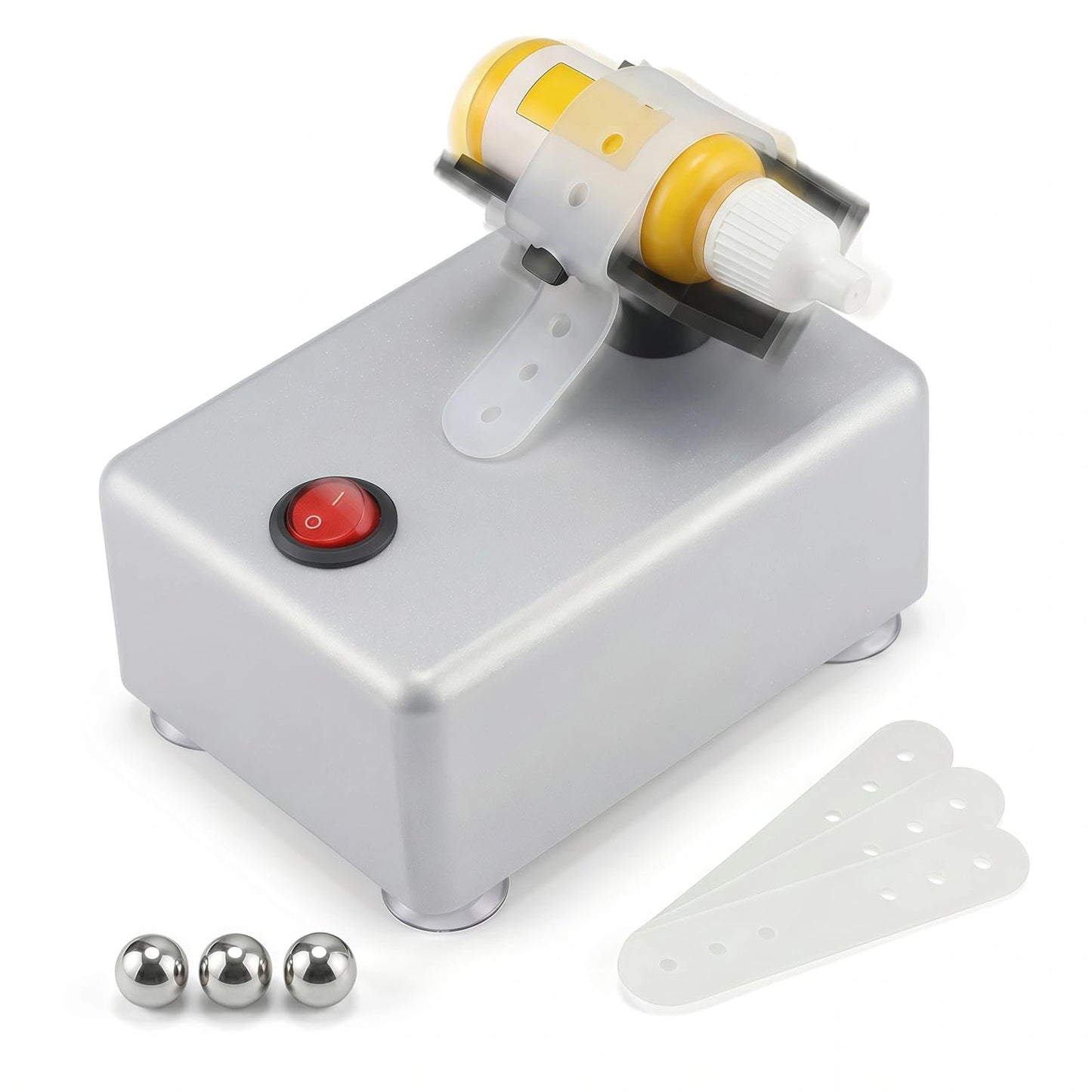 HUBEST Electric Paint Shaker for Model Hobby Kits & Miniatures - Professional Vortex Mixer for Dropper Bottles, Pots & Square Jars - Hands-Free Agitator for Airbrush Paints & Tattoo Inks (3200 RPM)