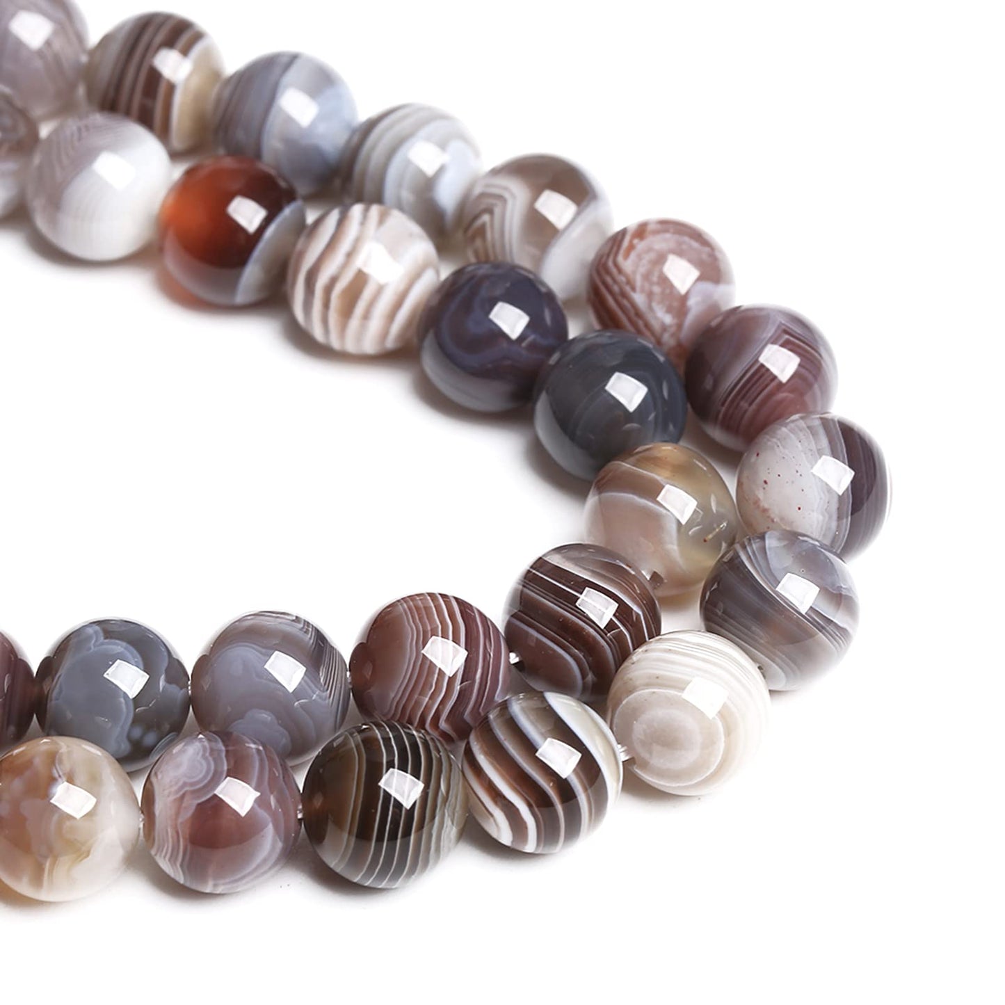 6MM 60PCS Natural Gemstone Stone Botswana Sardonyx Agate Beads for Jewelry Making DIY Bracelet