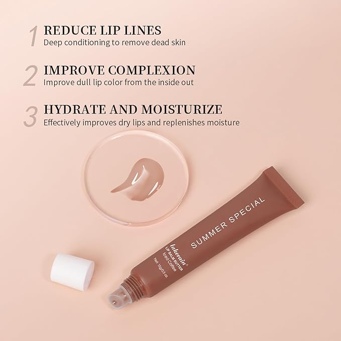 Lip Balm, Lip Butter Balm for Hydration Shine, Mini Neutrals Lip Care Prouct, Moisturizing Tinted Butter Lip Balm Gloss Hydrating Lip Oil for Women (#Cake)