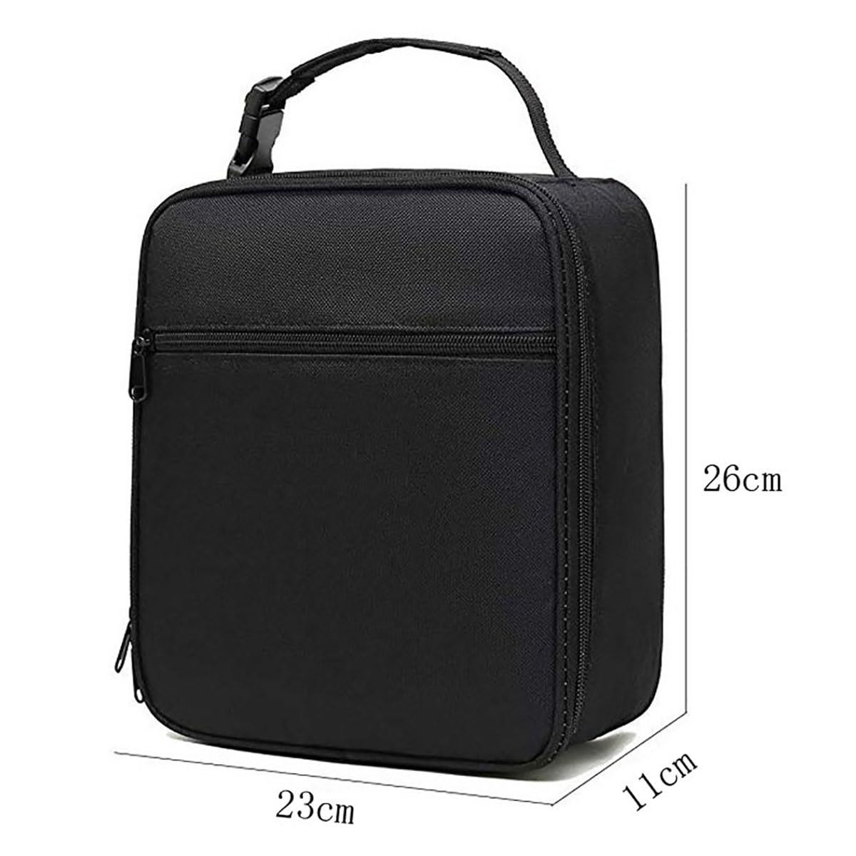 HZNOO Insulated Lunch Bag for Men & Women, Leakproof Double Zipper Lunchbox with Mesh Pockets Work Gym Camping Travel, Easy-Clean Design